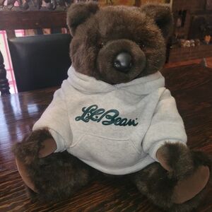 🐻 L.L. Bear (Posable) Brown Bear Wearing L.L. Bean Grey Hoodie. 🐻